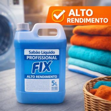 Imagem de Lava Roupas Liquido Fragrância Omo 5L Sabão Para Lavanderia Envio Imed