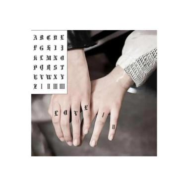Imagem de Tatuagem temporária letras estilosas pretas - 3i