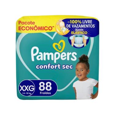 Imagem de Fralda Pampers Confort Sec Diurna e Noturna XXG 14 a 18kg 88 Unidades,