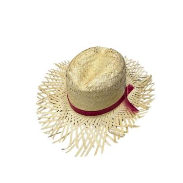 Imagem de Chapéu Junino Italianinho Luiz Gonzaga em Palha 8x30cm 01 Unidade Vermelho Italianinho
