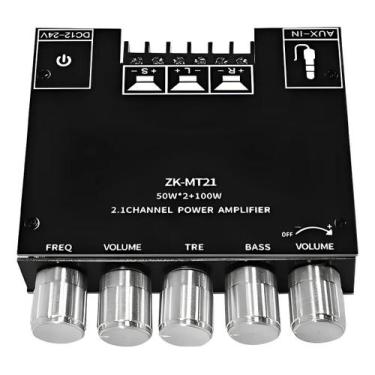 Imagem de Placa Amplificadora Zkmt21 2.1 Bluetooth Hifi 1224v - Genérica