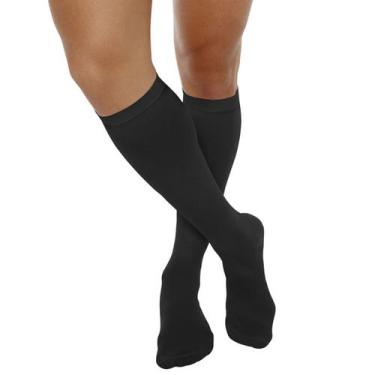Imagem de Meia Kendall 3/4 Masculina 1802 18-21mmhg Média Compressão, Preto 15, 