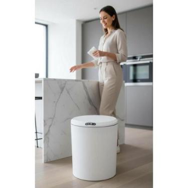 Imagem de Lixeira Inteligente 5L: Sensor Automático Cozinha Higiene - Congratula