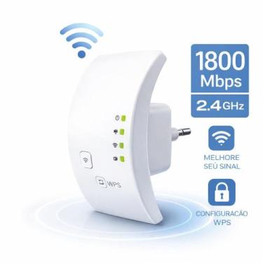 Imagem de Repetidor de Sinal WiFi 1800Mbps Amplificador de Internet Wireless com