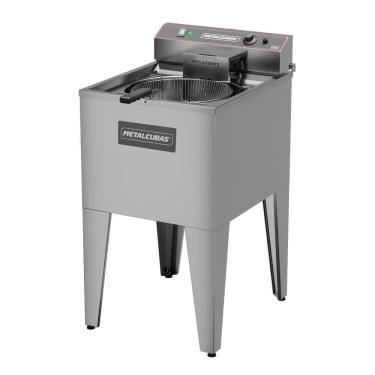 Imagem de Fritador Elétrico Água e Óleo 35L com Pedestal FAO 1 C 5000W 220V Inox Profissional Metalcubas