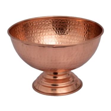 Imagem de Champanheira Balde Gelo Funda com Pé sem Alça 15L em Cobre Puro Metal Arte