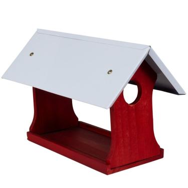 Imagem de Comedouro para Pássaros Beethoven Agropet Simples Mogno Madeira Pinus Marrom 28cm 1 Unidade