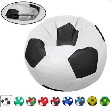 Imagem de Puff Bola Futebol Decorativo Infantil Adulto Sem Enchimento - - Phoeni
