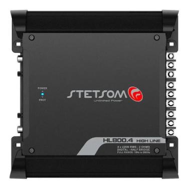 Imagem de Módulo Potência Stetsom 800x4 Hl 800.4 2 Ohms 800w Com Adesivo Adicion