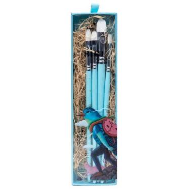 Imagem de Kit De Pincéis Azul Himi Para Guache 5 Unidades
