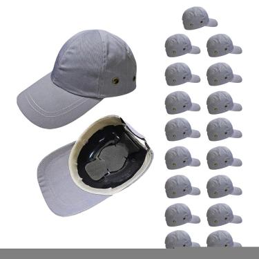Imagem de Bone com Capacete EPI Kit 17 Uni Obra Seguranca Casquete Construcao Oficina Trabalho Reparo Protecao Eficiente