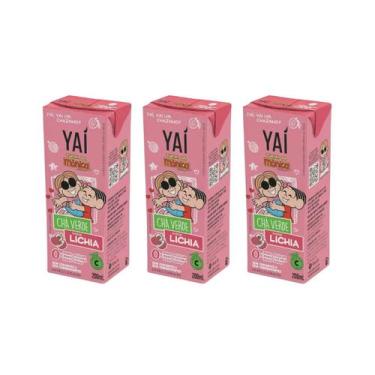 Imagem de Kit 3 chas verde sabor lichia turma da mônica 200ml yai