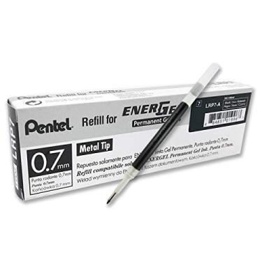 Imagem de Pentel Refil de tinta – para caneta de gel permanente EnerGel PRO, (0,7 mm), linha média, tinta preta – LRP7-A