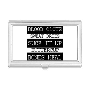 Imagem de Porta-cartões de visita com coágulos de sangue, secam os ossos, curativos e porta-cartões