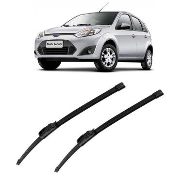 Imagem de Kit Palheta Limpador Parabrisa Para-brisa Dianteiro Ford Fiesta 2002 à 2010