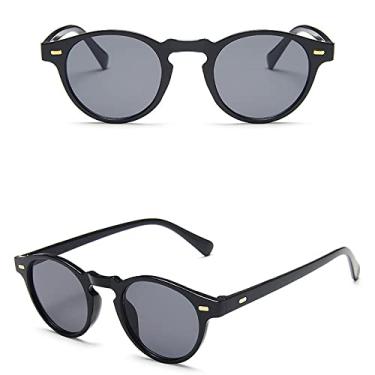 Imagem de Fashions Oval Small Sunglasses Clear Classic UV400 Sun Glasses Trends Female Transparent Shades For Women,01 Black,Gray,China