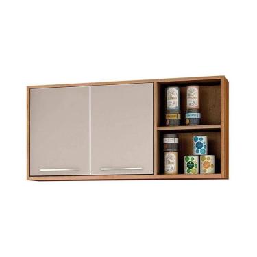 Imagem de Armário Aéreo 2 Portas Paris Sallêto Carvalho Off