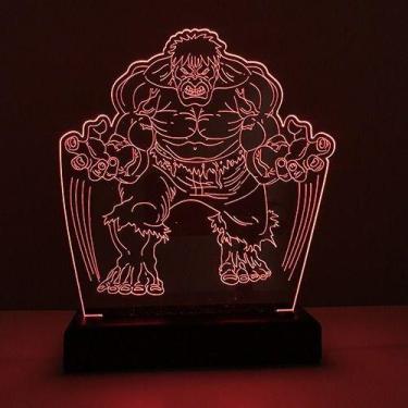 Imagem de Abajur Luminária Led Hulk Vingadores Decorativa - Tecnotronics