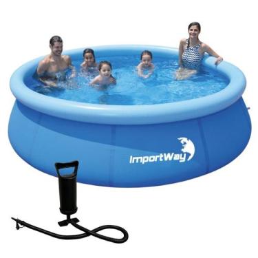 Imagem de Piscina Inflável Redonda 4600 Litros Com Bomba De Ar Manual - Importwa