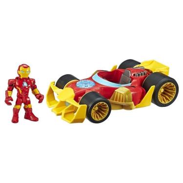 Imagem de Super Hero Adventures - Playskool: Homem de Ferro (Iron Man) Carro Poderoso (Bólido) - Hasbro E6257 - raro!