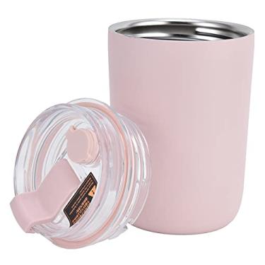 Imagem de Frasco a vácuo, copo de café de aço inoxidável ampla aplicação para viajar para (rosa)