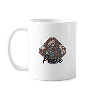 Imagem de Caneca de cerâmica para pintura de plantas de flor marrom cerâmica xícara de porcelana de café