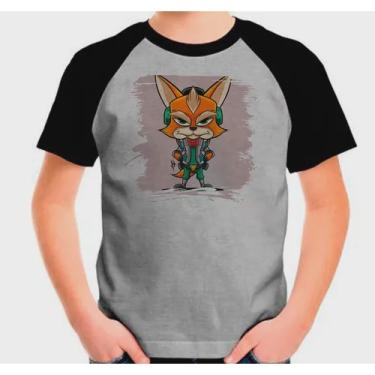 Imagem de Camiseta Infantil Raglan Star Fox