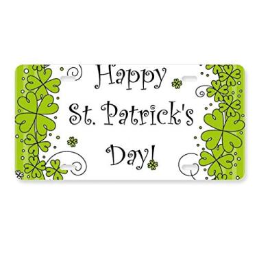 Imagem de DIYthinker Trevo de quatro folhas da Irlanda Happy St.Patrick's Day placa decoração aço inoxidável automóvel etiqueta