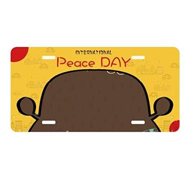 Imagem de DIYthinker Guarda-chuva nuvem estampa meteorológica placa etiqueta decoração de carro dia da paz