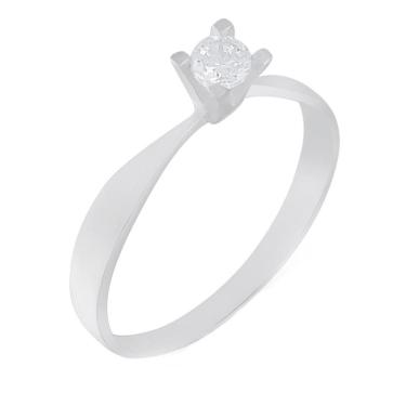 Imagem de Anel Solitário de Prata Shine