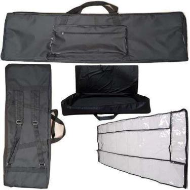 Imagem de Kit Capa Teclado Roland Xps10 Acolchoada Luxo + Cobertura