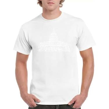 Imagem de Camiseta com estampa gráfica dos EUA Camiseta American Elements, Branco, P
