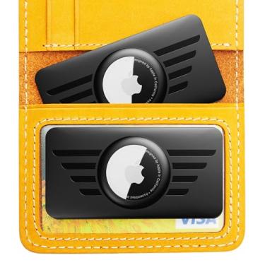 Imagem de Novo porta-carteira Airtag [2 unidades], capa ultrafina para cartão de airtag, porta-carteira leve Airtag para Apple AirTag, porta-cartão Airtag para carteira, bolsa, crachá, capa de Air Tag