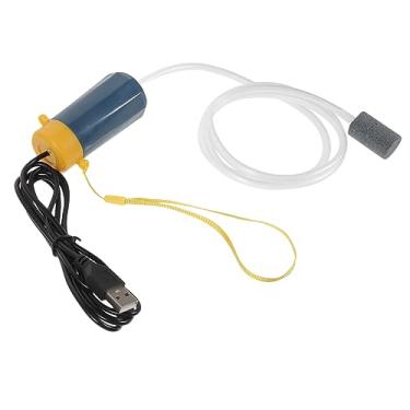 Imagem de Bomba de oxigênio usb para aquário, bomba aeradora para aquário para tanque de peixes, bomba de ar usb/1296 (Color : Assorted Color, Size : 8x4cm)