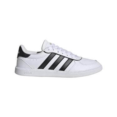Imagem de adidas Tênis feminino Breaknet Sleek, Branco/preto/dourado metálico, 38