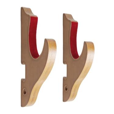 Imagem de IEUDNS Montagem na parede espada expositor espada cabide de bambu decorativo veludo acolchoado espada rack gancho para espada wakizashi, 1 nível