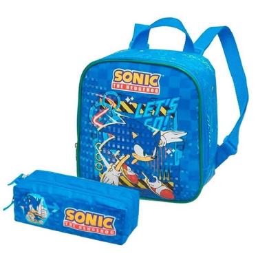 Imagem de Lancheira Térmica + Estojo Duplo Sonic Squad Team Azul