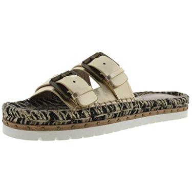 Imagem de BCBGMAXAZRIA Chinelo feminino Ma-quince, Dourado, 7.5