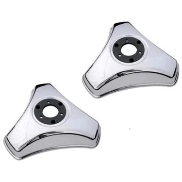 Imagem de 2 Calota 3 Pontas Aro 16 17,5 Metal Caminhao Rodoar - TOP-AR