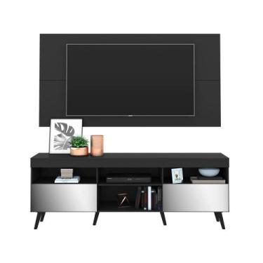 Imagem de Rack com Painel Retrô com Espelho para TV até 65" Multimóveis Flórida 