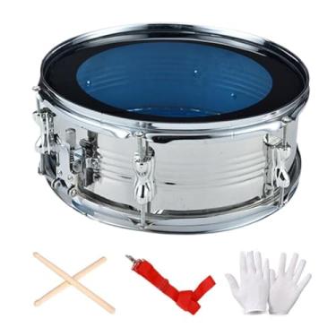 Imagem de Generic 13" Caixa de Bateria Música Bateria Aprendizagem de Música Instrumento de Percussão Portátil Instrumentos Musicais para Meninos Meninas Adolescentes, Prata