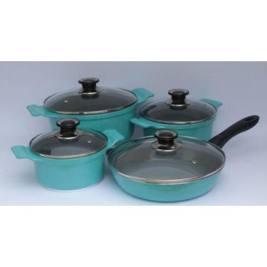 Imagem de Jogo de panelas cerâmica + frigideira javali tampa de vidro, Cinza