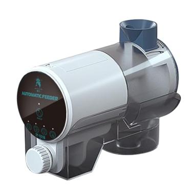 Imagem de Alimentador automático para peixes, dispensador elétrico de comida para peixes com suporte para temporizador, modo automático/manual para aquários ou tanques de peixes