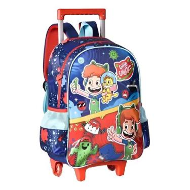 Imagem de Mochila Infantil Gato Galático Galáctico Rodinhas Oficial G - Clio