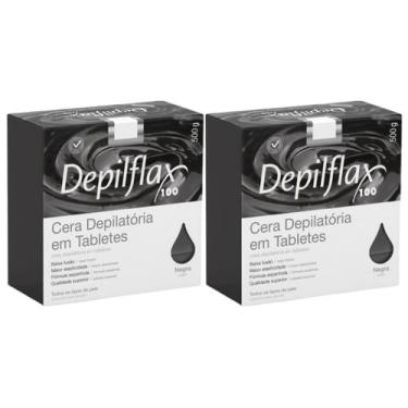 Imagem de Kit 2 Cera Quente Depilatória Depilação Profissional Negra Depilflax B