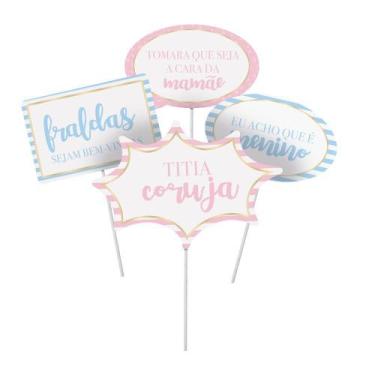 Imagem de Plaquinhas chá revelaçao boy or girl - CROMUS