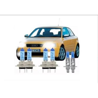 Imagem de Kit Lâmpada Super Branca Audi A3 1997 A 2006 Techone H7 H1 - Blue Lion