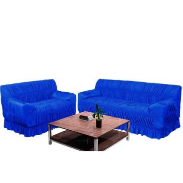 Imagem de Capa De Sofá Em Malha 2 E 3 Lugares 21 Elástico - ul Royal - Campari
