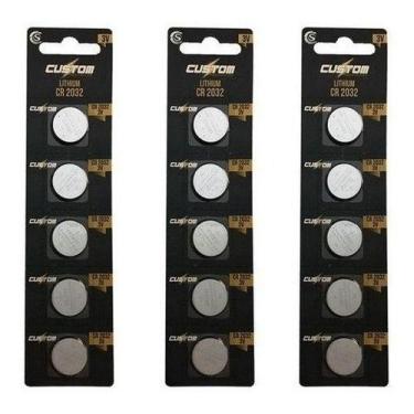 Imagem de 3 Cartelas Bateria Moeda Cr2032 3v Lithium Custom Power - Custom Sound