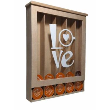 Imagem de Suporte em mdf exclusivo para 35 cápsulas Dolce Gusto - Lindas frases 